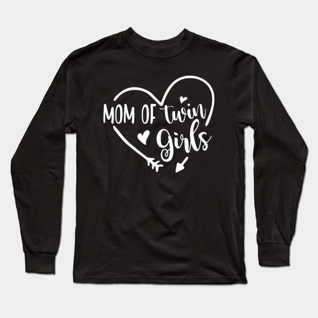 Mom Of Twins Girls Pregnancy Reveal Momlife Gift Twins Mom Long Sleeve T-Shirt by tabbythesing960